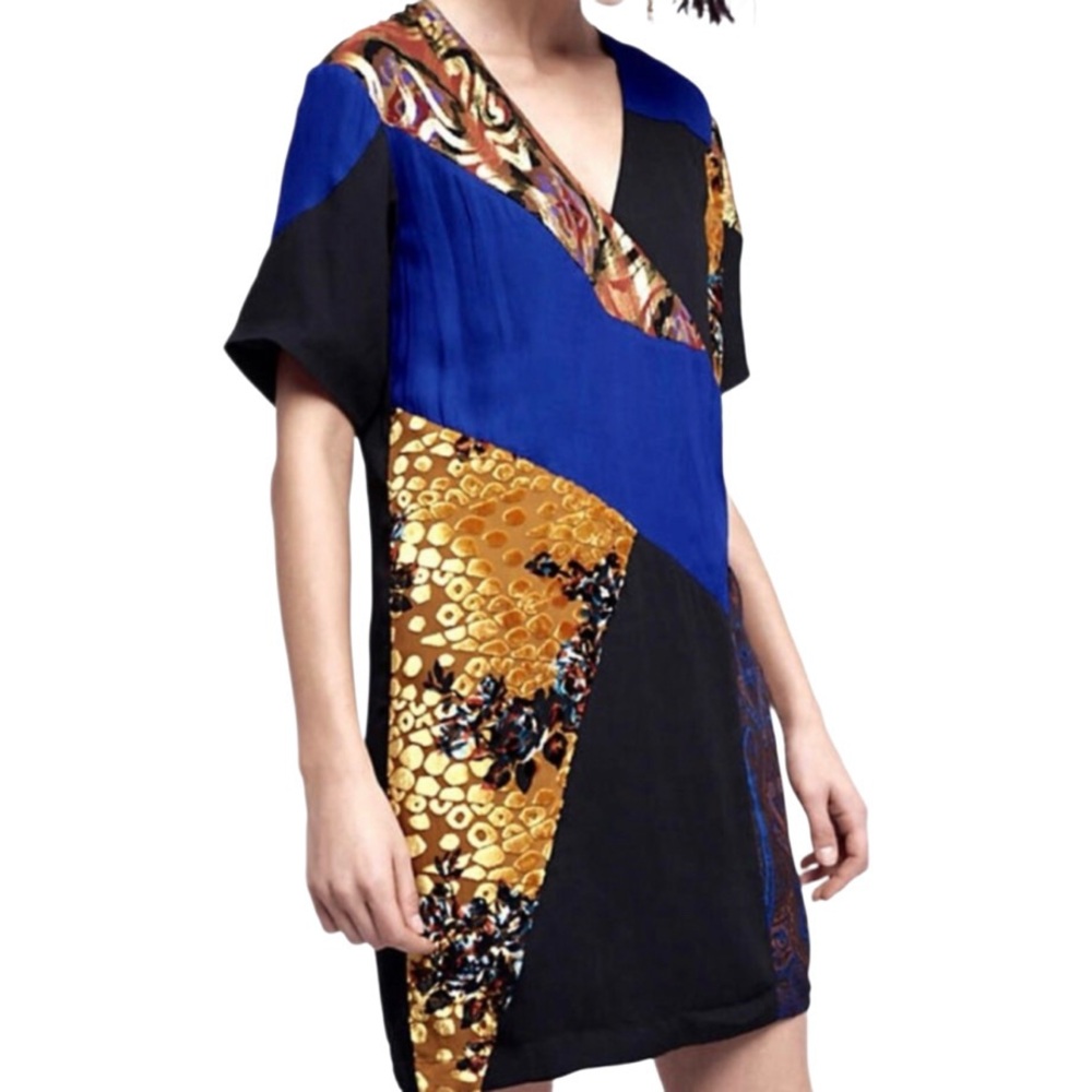 NWT Anthropologie HD in Paris Camellia
Patchwork Mini Dress Size 10